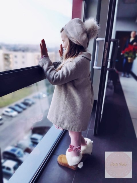 BERET Z POMPONEM LINEN #304