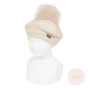 BERET Z POMPONEM LINEN #304