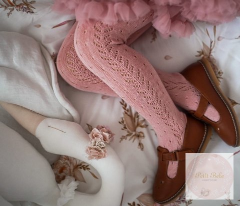 RAJSTOPY AŻUROWE PERLE Z BOCZNYM WZOREM ROSA PALO CONDOR #526