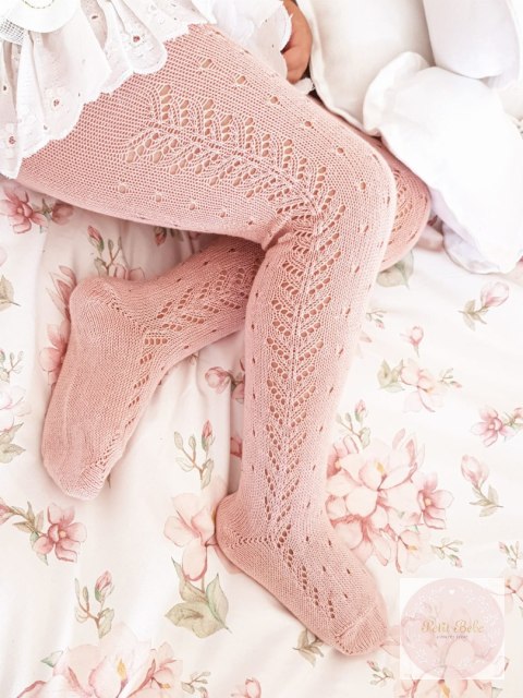 RAJSTOPY AŻUROWE PERLE Z BOCZNYM WZOREM ROSA PALO CONDOR #526