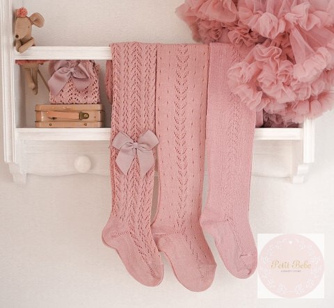 RAJSTOPY AŻUROWE PERLE Z BOCZNYM WZOREM ROSA PALO CONDOR #526