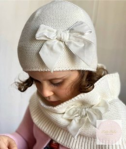 CZAPKA Z KOKARDĄ VELVET ECRU CONDOR #303