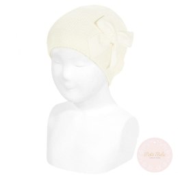CZAPKA Z KOKARDĄ VELVET ECRU CONDOR #303