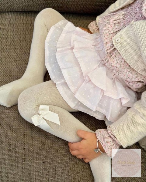 RAJSTOPY BASIC Z KOKARDĄ LINEN #304