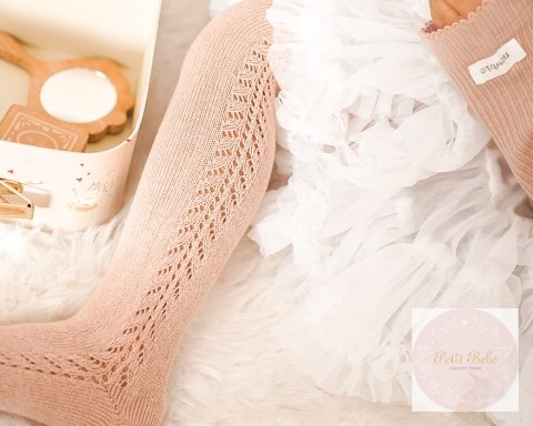 RAJSTOPY OPENWORK WARM OLD ROSE CONDOR #544