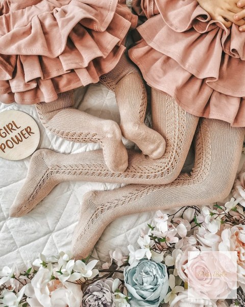 RAJSTOPY OPENWORK WARM OLD ROSE CONDOR #544