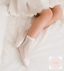 SKARPETKI AŻUROWE ECRU #303
