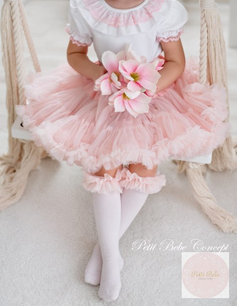 BLUZKA PINK LACE COLLAR BABY LAI KRÓTKI RĘKAWEK