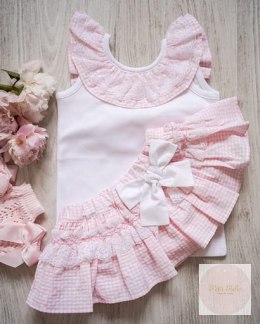 KOMPLET VICHY LACE Z BLOOMERSAMI