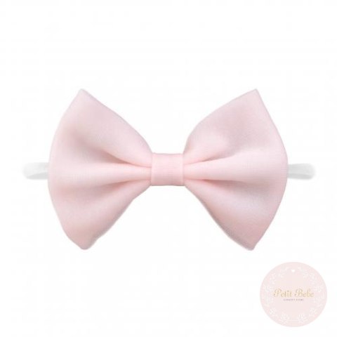 OPASKA Z KOKARDĄ - PUDROWY RÓŻ MANUFAKTURA FALBANEK