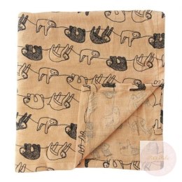 Silly Sloth kpl. 2 muślinowych pieluszek 110 x 110 cm