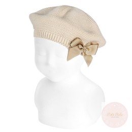 BERET Z KOKARDĄ LINEN CONDOR #304