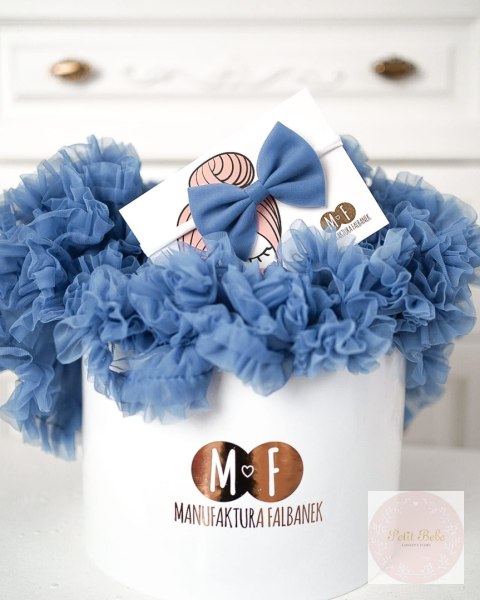 OPASKA Z KOKARDĄ - JEANS MANUFAKTURA FALBANEK