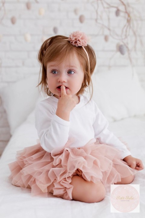 OPASKA Z POMPONEM - WENECKI RÓŻ MANUFAKTURA FALBANEK