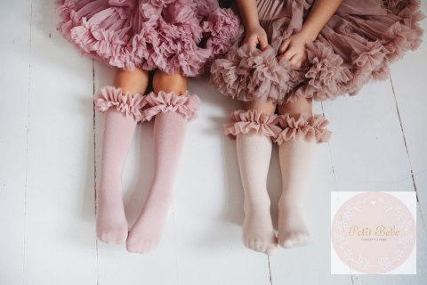 PODKOLANÓWKI TIULOWE TUTU - BRUDNY RÓŻ MAMA'S FEET