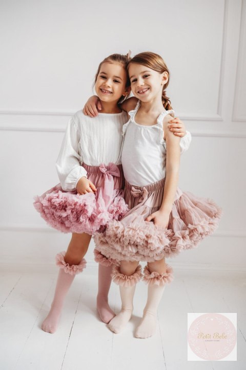 PODKOLANÓWKI TIULOWE TUTU - BRUDNY RÓŻ MAMA'S FEET