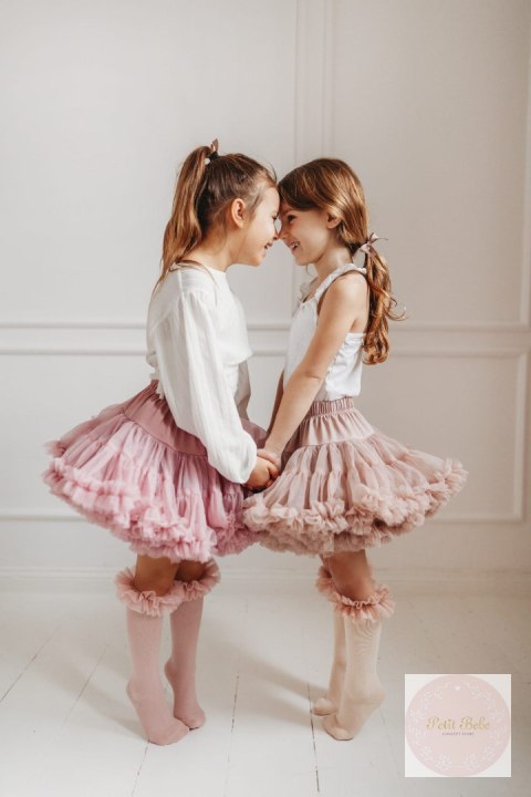 PODKOLANÓWKI TIULOWE TUTU - BRUDNY RÓŻ MAMA'S FEET