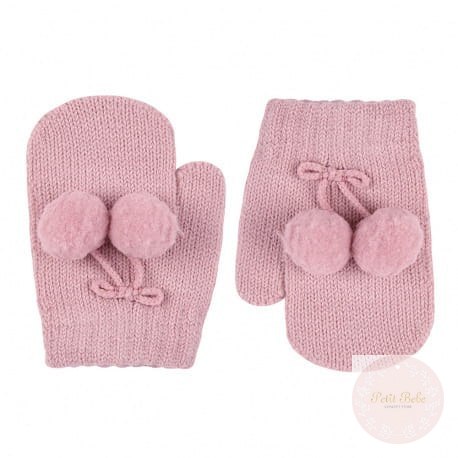 RĘKAWICZKI BABY Z POMPONEM ROSA PALO CONDOR #526