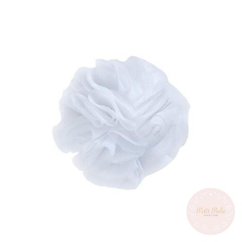 SPINKA Z POMPONEM DO WŁOSÓW - BIAŁA MANUFAKTURA FALBANEK