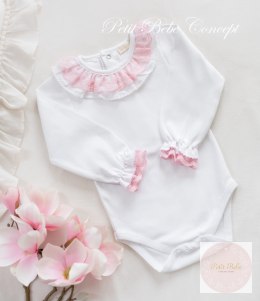 BODY PINK LACE COLLAR BABY LAI DŁUGI RĘKAWEK