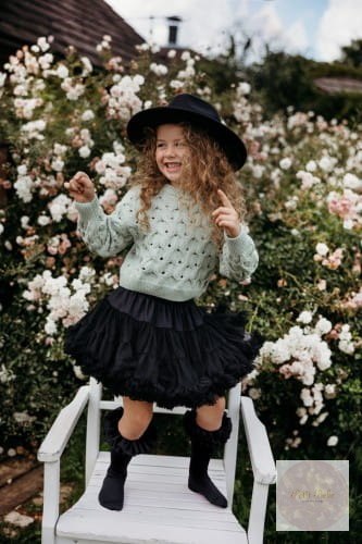 PODKOLANÓWKI TIULOWE TUTU - CZARNE MAMA'S FEET