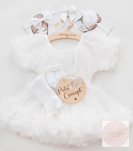 SUKIENKA TIULOWA BIAŁA LITTLE DOLLY FRILLY DRESS OFF-WHITE