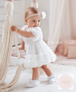 SUKIENKA TIULOWA BIAŁA LITTLE DOLLY FRILLY DRESS OFF-WHITE