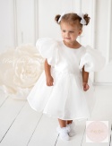 SUKIENKA TIULOWA DOLLY PUFF dla dziewczynki na wesele BIAŁA