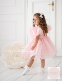 SUKIENKA TIULOWA DOLLY PUFF dla dziewczynki na wesele RÓŻ