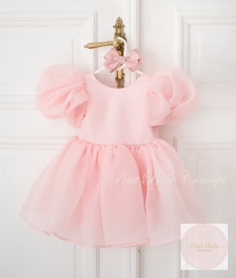 SUKIENKA TIULOWA DOLLY PUFF dla dziewczynki na wesele RÓŻ