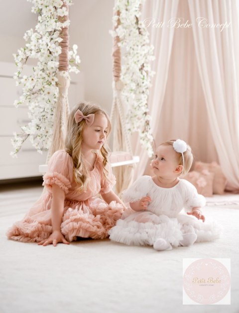 SUKIENKA TIULOWA WENECKI RÓŻ LITTLE DOLLY FRILLY DRESS BALLET PINK