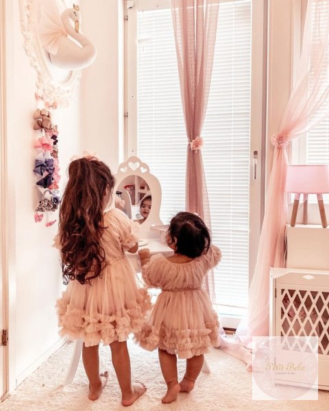 SUKIENKA TIULOWA WENECKI RÓŻ LITTLE DOLLY FRILLY DRESS BALLET PINK