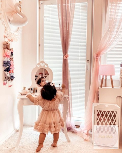 SUKIENKA TIULOWA WENECKI RÓŻ LITTLE DOLLY FRILLY DRESS BALLET PINK