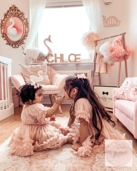 SUKIENKA TIULOWA WENECKI RÓŻ LITTLE DOLLY FRILLY DRESS BALLET PINK